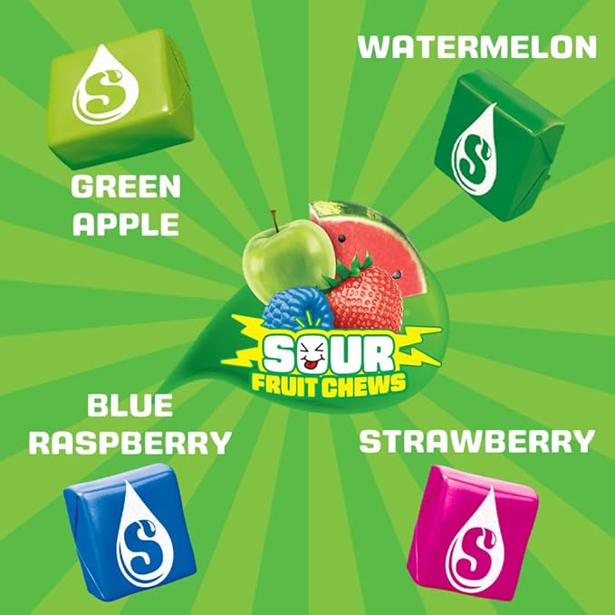 STARBURST Sour Chewy Candy Individually Wrapped Fruit Chew, Sharing Size, 15.6 Oz Resealable Bag
