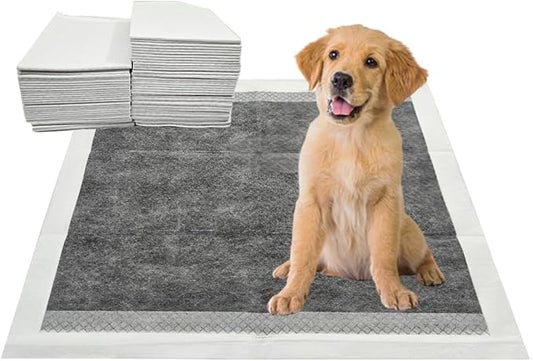 Charcoal Puppy Pee Pads, 100 Count 22 x 22 Inch Leak-Proof Pet Potty Training Pads for Dogs, Quick Absorb 6-Layer Design, Ideal for Puppies, Cats, Rabbits, and Guinea Pigs