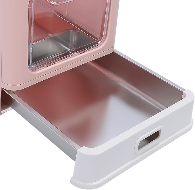 , Stainless Steel Enclosed Cat Toilet Folding Odor Control Simply Pull Out for Pet Shop (#1)