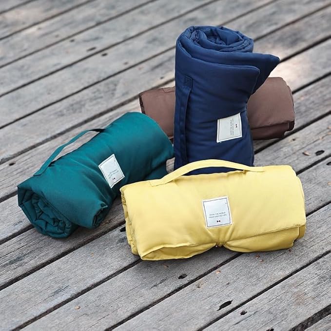 Dog Travel Mat | Camping Bed for Dogs | 37.4"x25.6" Waterproof Outdoor Dog Mat | Portable Place Mat for Dogs with Handle | Machine Washable | Easy Clean for Outdoor Adventures (Blue)