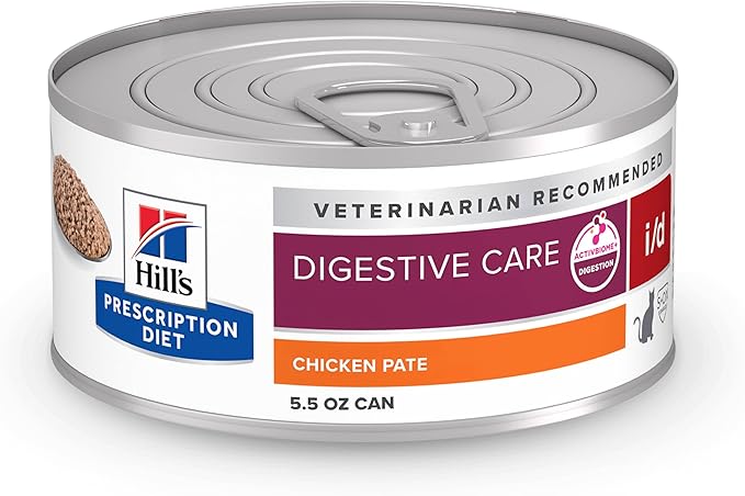 Hill's Prescription Diet i/d Digestive Care with Chicken Wet Cat Food, Veterinary Diet, 5.5 oz. Cans, 24-Pack