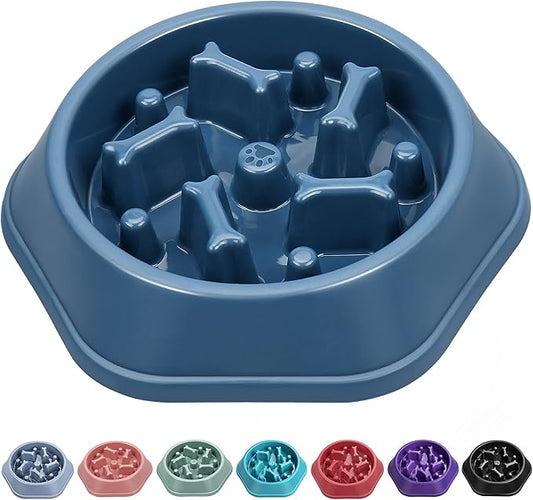 UPSKY Slow Feeder Dog Bowl Anti-Chocking Slower Feeding Pet Puzzle Bowls, Interactive Bloat Stop Dog Food Dishes Non-Slide Dogs Lick Treat for Small Medium