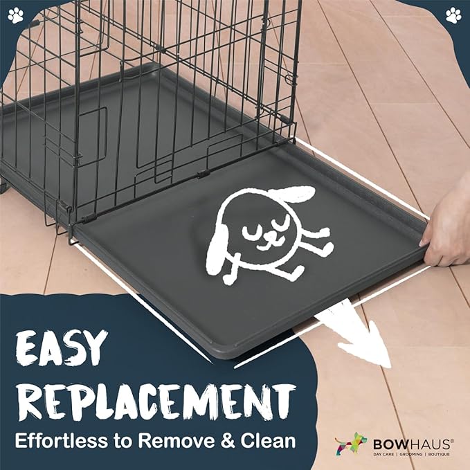 40.9-Inch Dog Crate Pan Replacement, Sturdy, Waterproof Plastic Tray for 42-Inch Pet, Rabbit Ferret Critter Kennels, Versatile Pan and Easy to Clean