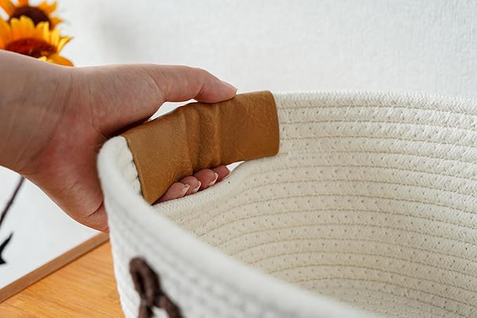 JUPPE Custom Pet Dog Toy Basket with Personalized Name, Cat or Dog Toys and Storage Organizer Customize Dog Toy Gift Cotton Rope Basket Gift (For pet)