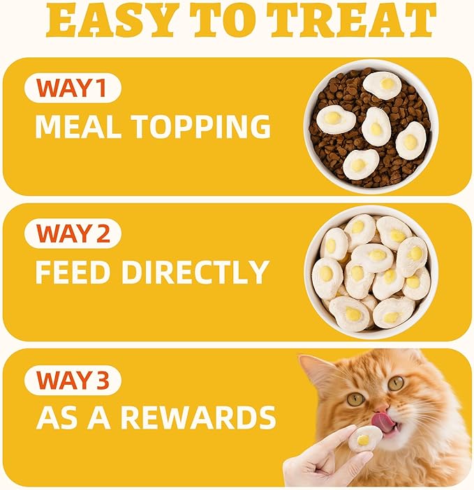 Wellix SunnyBites Freeze Dried Chicken Treats for Cat&Dog - Healthy Cat Treats for Indoor Cats -Supports Immunity&Gut Healthy for Training Kitten Snack or Puppy Treat 3.5oz