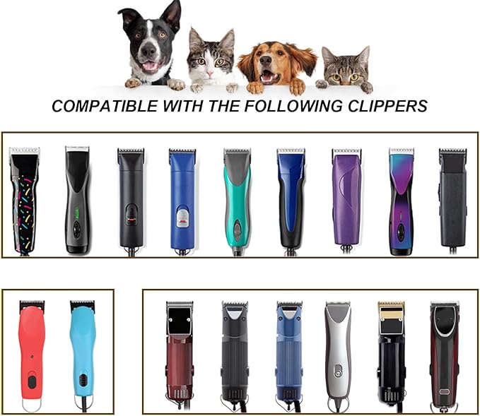 10 Skip Tooth Blades,Detachable Pet Dog Grooming Steel Blade，Compatible with andis/Oster A5/Wahl KM10 Series Clippers,Cut Length 1/8-Inch (3.2mm)