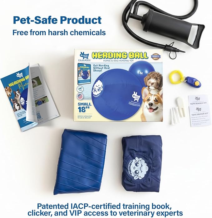 Race&Herd 30" Original XXL Herding Ball for Dogs - Giant Herding Dog Ball Australian Shepherds, Herding Toys, Dog Training Toy for Large Breeds, Dog Toy for Outdoor Play (Large Dogs/Horses, Yellow)