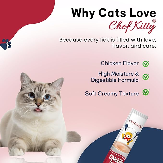 Purée Pops, Cat Treats, Grain-Free, Lickable, Squeezable Creamy Cat Treat/Topper with Vitamin E & Taurine, 0.5 Ounces Each Tube, 10 Tubes, Chicken Flavor