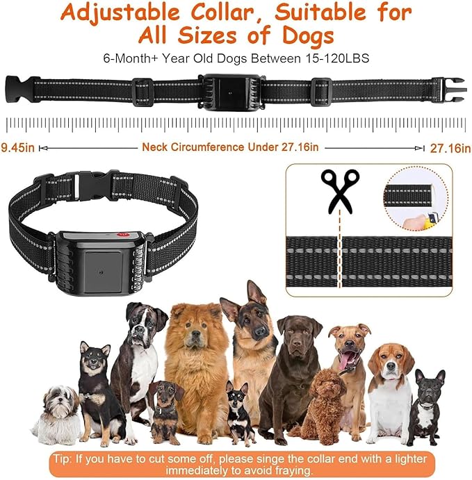 Wireless Dog Fence, Electric Pet Containment System for Stubborn Dogs with Remote, Adjustable Control Range, Waterproof Training Collar Receiver, Vibration & Shock, Suitable for All Dogs,for4dogs
