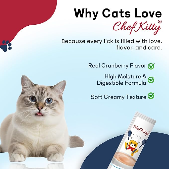 Purée Pops, Cat Treats, Grain-Free, Lickable, Squeezable Creamy Cat Treat/Topper with Vitamin E & Taurine, 0.5 Ounces Each Tube, 10 Tubes, Chicken with Cranberry Recipe