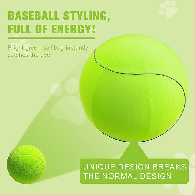20" Herding Ball for Dogs & Horses with Green Nylon Cover, for Australian Shepherd Training Toy, for Small & Medium Pets Outdoor Play & Exercise