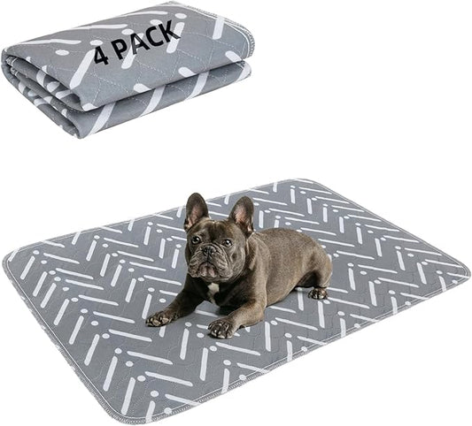 PUPTECK Reusable Dog Pee Pads Washable - Waterproof Puppy Potty Training Pads Whelping Mat, Fast Liquid Absorbing Non-Slip Pet 24" x 36"