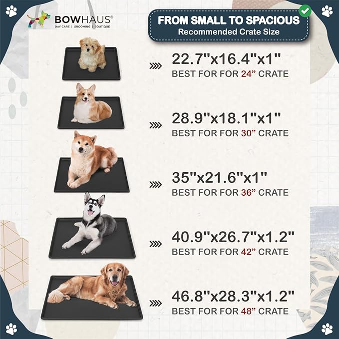 40.9-Inch Dog Crate Pan Replacement, Sturdy, Waterproof Plastic Tray for 42-Inch Pet, Rabbit Ferret Critter Kennels, Versatile Pan and Easy to Clean