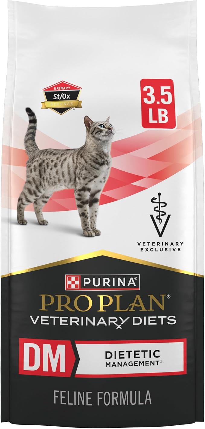 Purina Pro Plan Veterinary Diets DM Dietetic Management Feline Formula Dry Cat Food - 3.5 lb. Bag
