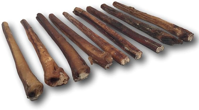 Top Dog Chews - Thick 12 Inch Bully Sticks, 100% Natural Beef, Free Range, Grass Fed, High Protein, Supports Dental Health & Easily Digestible, Dog Treat, 10 Pack