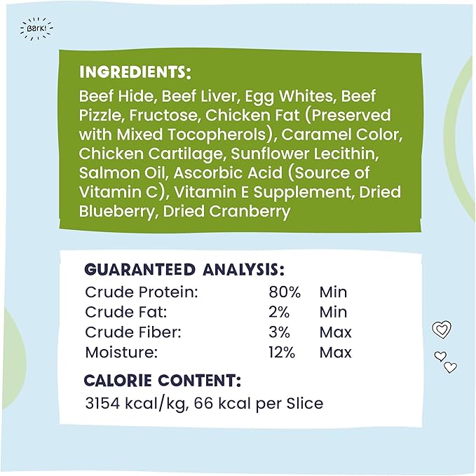 Pawstruck Bully Slices Premium Rawhide Chew Sticks, Beef Flavor - Low Fat, High Protein Treat for Small, Medium, and Large Dogs - No Artificial Ingredients - 1 lb Bag - Packaging May Vary (Pack of 2)