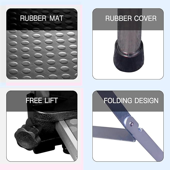 Pet Grooming Table, 36" Adjustable Height Dog Grooming Table with H-Type Arm & Stainless Steel Legs, Non-Slip E1 Grade Top, Tool-Free Folding, Portable for Professional & Home Use(Blakc, 36inch)