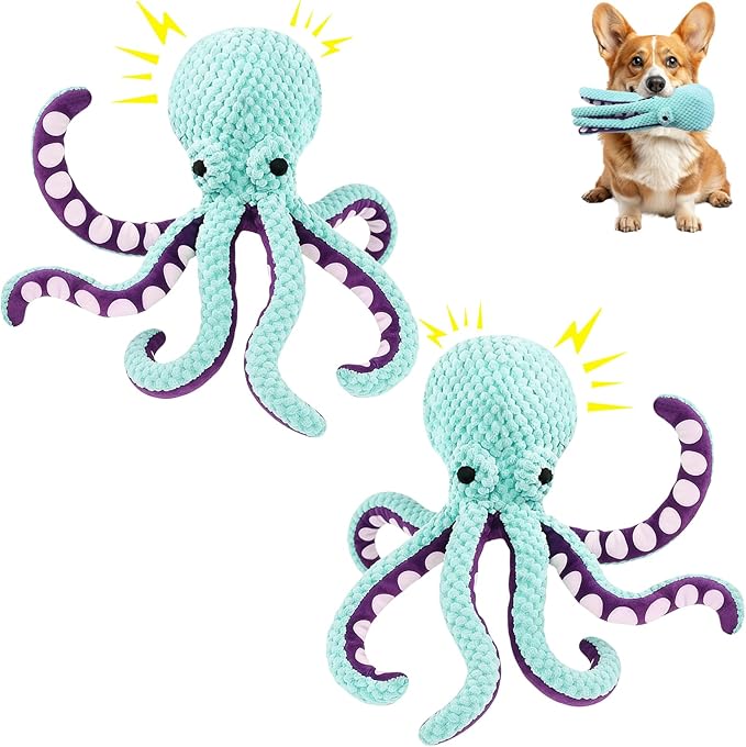 2Pcs Squeaky Dog Toy, Soft Plush pet Toy, Perfect for Daily Companionship, Training Rewards, and Gifts for Small and Medium-Sized Dogs.