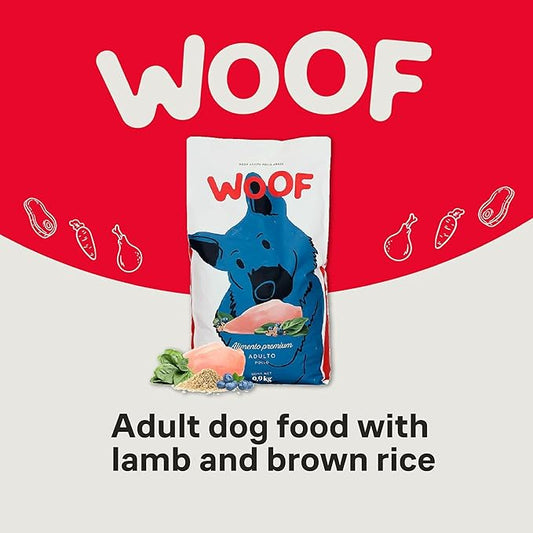 WOOF | Croquettes for Adult Dogs Sabel Chicken | 100% Natural Dog Food | Croqueta with Omega 3 and 6, Biotina and Zinc | Food Without Wheat, Corn or Soy | 349 Oz. Bag
