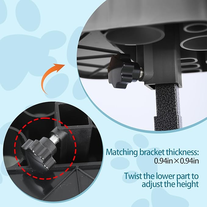 Dog Grooming Organizer – Adjustable Beauty Tools Organizer & Pet Grooming Storage Rack for Scissors, Brushes & Accessories