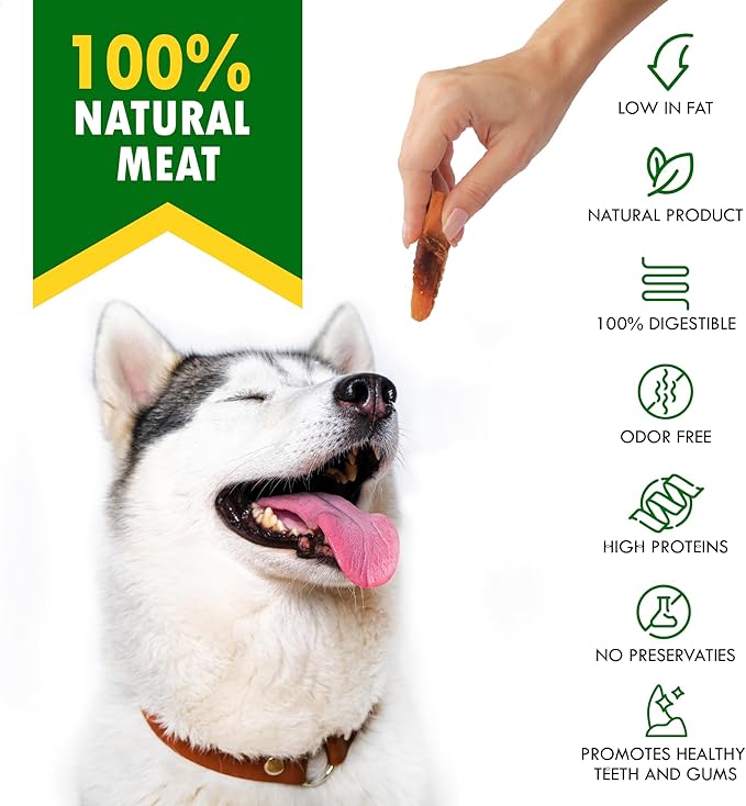 Sweet Potato Dog Treats & Chicken Jerky Wraps 10.6 Oz - Dog Food & High Protein Soft Chews for Large, Medium & Small Breeds - Natural Healthy Training Strips & Rawhide Free Snacks – Puppy Treats