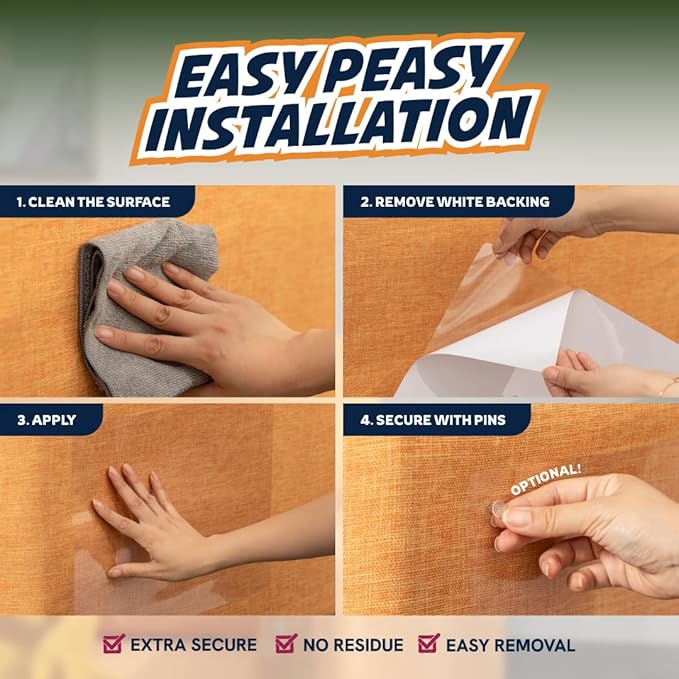 10 Pack Cat Scratch Furniture Protector Sheets – Clear Couch & Sofa Guard from Cat Claws – Easy Apply, Removable, with Twist Pins (5 XL + 5 Large)