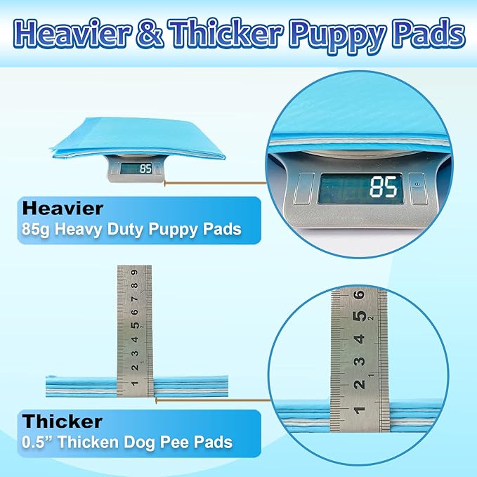 XL Puppy Pads 40 Count, Thicken Pee Pads for Dogs, 28"x34" Dog Pee Pads Extra Large, Disposable Urine Bed Pads for Doggy, Potty Pads for Doggie, Large Dog Pads, Piddle Pads X-Large