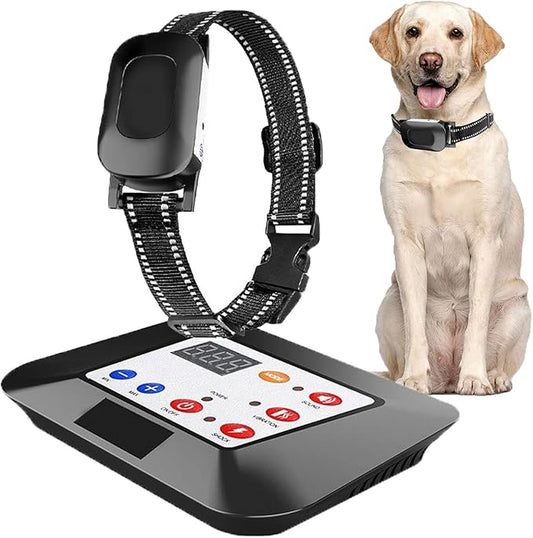 Wireless Dog Fence,Pet Containment System,Electric Dog Training Collar with Remote Dog Boundary System,Reflective Stripe,Waterproof,Adjustable Range,Harmless,for 1 2 3 Dogs,for1dog