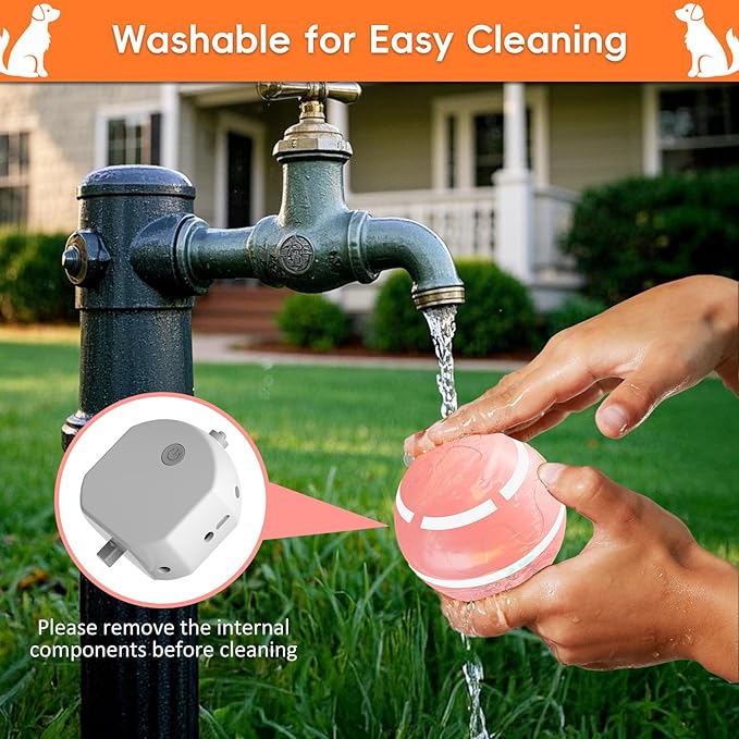 Interactive Dog Ball, Smart Interactive Dog Toys, Automatic Moving Vibrating Bouncing Pet Ball for Medium and Large Dogs, TPU Material, Rechargeable and Waterproof