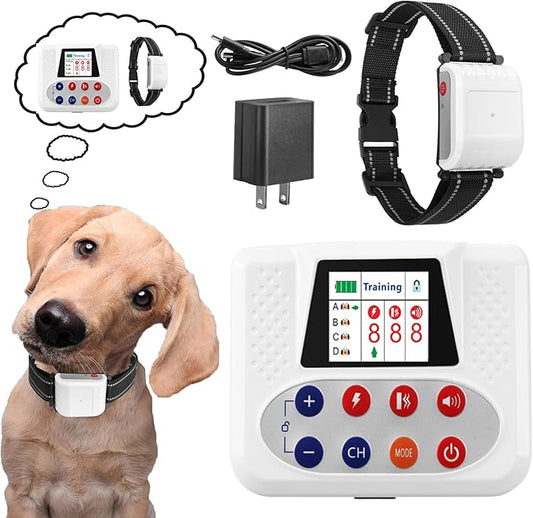 Wireless Dog Fence, Electric Fence for Stubborn Dog, IP67 Waterproof Training Collar, Control Range 80-1964ft Feet, Pet Boundary Containment System, 3 Training Modes, Suitable for All Dogs1,for1dog