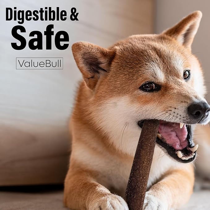 ValueBull Collagen Sticks for Small Dogs, 12 Inch Thin Chews, Natural Dog Treats, 25 Count - Supports Joints, Skin & Coat with Chondroitin & Glucosamine