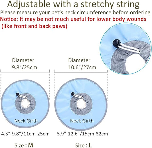 Waterproof Cat Recovery Collar, Adjustable Pet Cone Collar, Protective Cat Neck Cones to Stop Licking Wounds, Lightweight Kitten Cones After Surgery, Elizabethan E Collar for Cats, Small Dog, Puppy