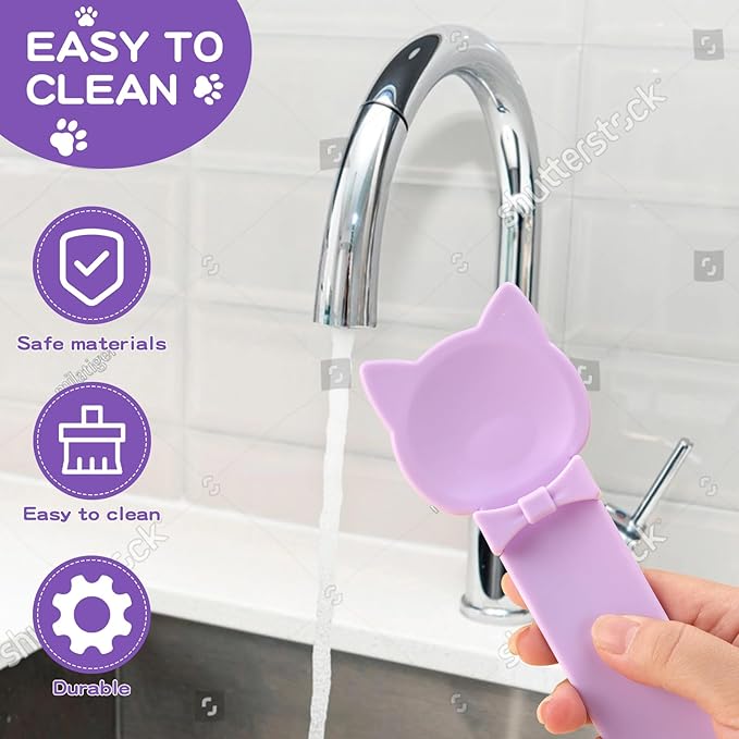 LICKJIMO-1PC Cat Treat Dispenser,Multi Function Spoon for Churu Lickable Cat Treats,Cat Treat Spoon for Lickable Cat Treats Squeeze up,Food Dispenser Cat Feeder,Cat Food Spoon Big Size(1 Color)