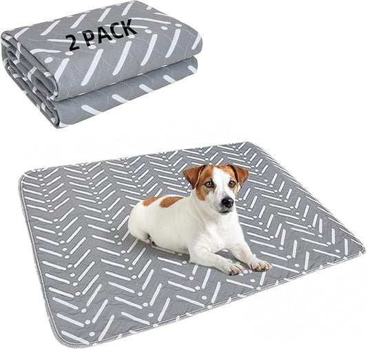 PUPTECK Reusable Dog Pee Pads Washable - Waterproof Puppy Potty Training Pads Whelping Mat, Fast Liquid Absorbing Non-Slip Pet 34" x 36"
