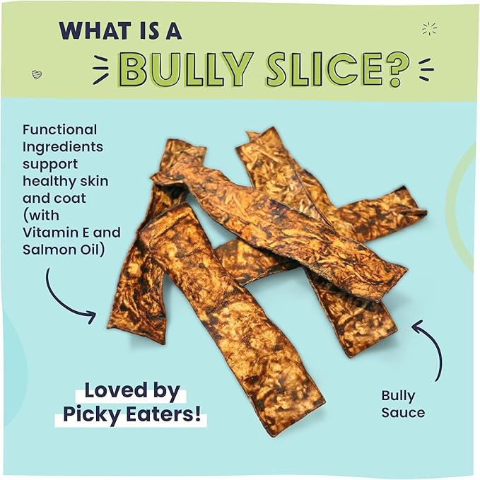 Pawstruck Bully Slices Premium Rawhide Chew Sticks, Beef Flavor - Low Fat, High Protein Treat for Small, Medium, and Large Dogs - No Artificial Ingredients - 1 lb Bag - Packaging May Vary (Pack of 2)