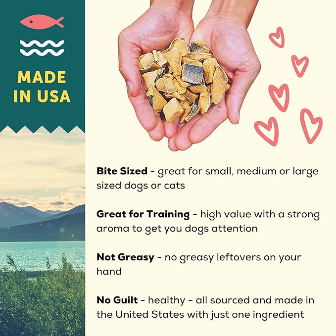 A BETTER TREAT – Freeze Dried Wild Caught Salmon, Organic Grass Fed & Finished Pasture Raised Beef, Organic Chicken Dog and Cat Treats, Single Ingredient | Healthy, Diabetic Friendly | Made in The USA