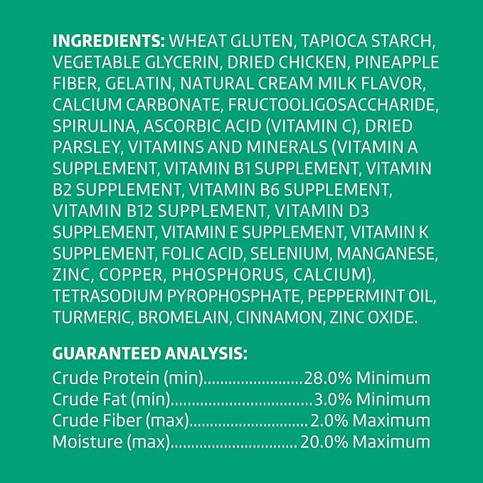 Wonder Bound Dog Dental Treats for Small Dogs (15-25 lbs), Fresh Mint Flavor, Made with Real Chicken, Nubbed Texture for Plaque & Tartar Control, Freshens Breath While Chewing, 20 Count