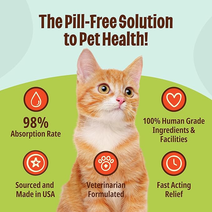 Licks Pill-Free Zen Cat Calming - Natural Calming Aid for Aggressive Behavior & Nervousness - Cat Treats for Stress Relief & Health - Gel Packets - 30 Use