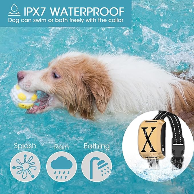 Wireless Dog Fence, Pet Boundary Containment System, IP67 Waterproof Rechargeable Training Collar Receiver, Vibration & Shock, Range of 80-1640ft, Electric Pet Fence for Stubborn Dogs,for3dogs