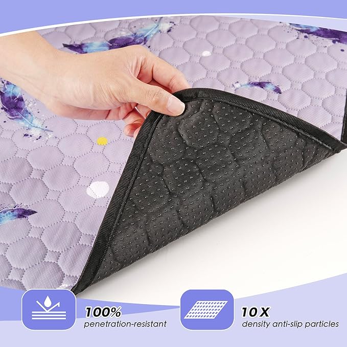 Washable Pee Pads for Dogs, 2 Pack Reusable Puppy Pads, Super Absorbent & Leakproof Dog Pads, Anti-Slip Dog Pee Pads for Puppy Training & Incontinence, Leaf Pattern, 36"x54"