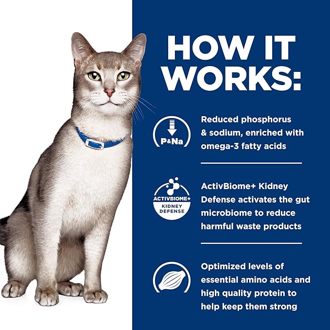 Hill's Prescription Diet k/d Kidney Care with Chicken Dry Cat Food, Veterinary Diet, 8.5 lb. Bag