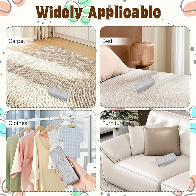 10Pcs Pet Pet Hair Removal Stone, 6 Inch Pet Fur Remover Pumice Stone for Dog Cat Hair Removal,Cleaning Pet Hair Stone Dog Fur Removal Tool for Car Bedding Carpet Furniture Clean (6x2x1.6 IN)