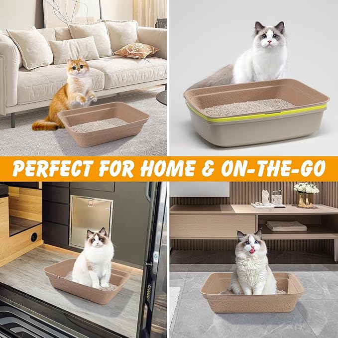 Disposable Cat Litter Box(9-Pack), Large Litter Boxs for Cat Travel Home Use