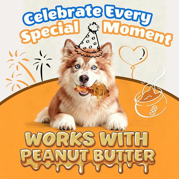 Dog Toys for Aggressive Chewers: Gift Box with 3 Pack Dog Chew Toys, Indestructible Tough Dog Toys to Keep Them Busy, Dog Teething Bones for Small Medium Large Breeds 25-90 lbs, Bacon Flavor