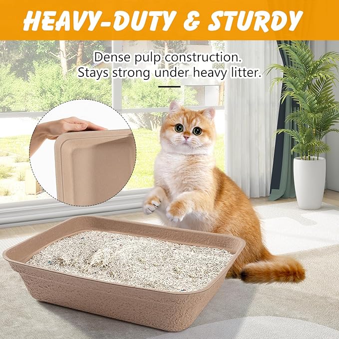 Disposable Cat Litter Box(9-Pack), Large Litter Boxs for Cat Travel Home Use