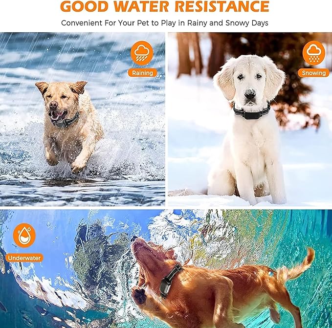 Wireless Dog Fence, Electric Dog Fence & Remote Training Collar, Waterproof and Rechargeable, Vibration & Shock, Range of 80-1640ft, Electric Pet Fence for Stubborn Dogs,for2dogs