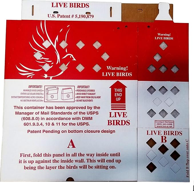 'Lite Shipper' Live Chicken Shipping Boxes (5 pack)