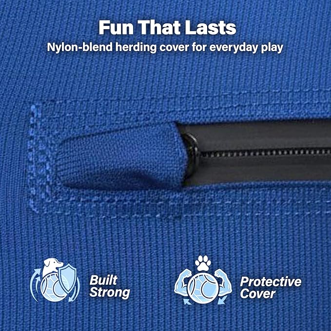 Race&Herd 30" Original XXL Herding Ball for Dogs - Giant Herding Dog Ball Australian Shepherds, Herding Toys, Dog Training Toy for Large Breeds, Dog Toy for Outdoor Play (Large Dogs/Horses, Yellow)