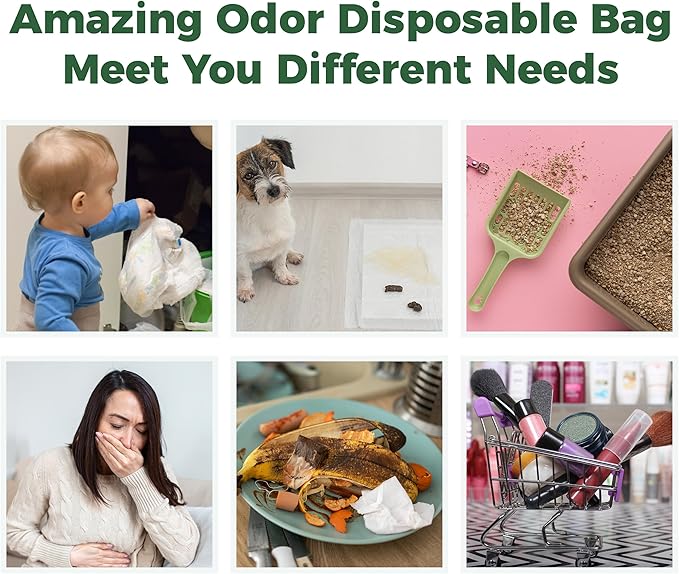 ATIFBOP Biodegradable Dog Poop Bags 150 Count 10 Rolls with Dispenser, Thicken and Leak Proof Poop Bag Holders for Leashes(Scented)