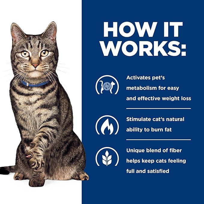 Hill's Prescription Diet Metabolic Weight Management Chicken Flavor Dry Cat Food, Veterinary Diet, 17.6 lb. Bag